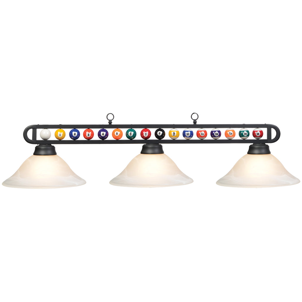 RAM Game Room 55" MB/White Billiard Ball Fixture - BB-55 MB/WH