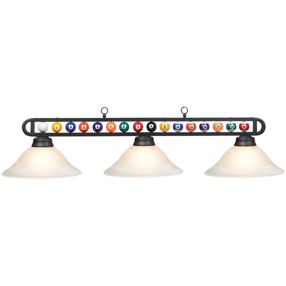 RAM Game Room 55" MB/White Billiard Ball Fixture - BB-55 MB/WH