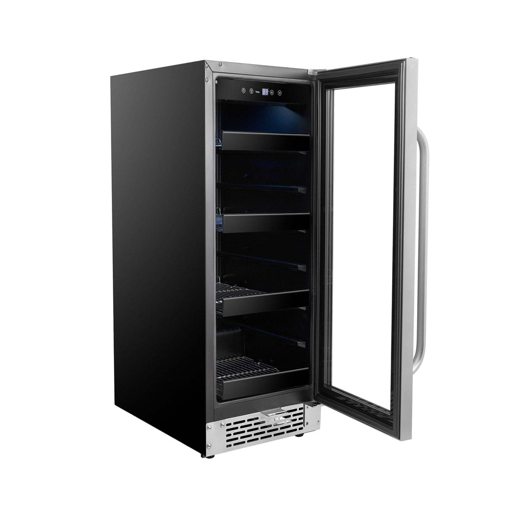 Whynter 12 inch Built-In 60 Can Undercounter Stainless Steel Beverage Refrigerator with Reversible Door, Digital Control, Lock and Carbon Filter - BBR-638SB