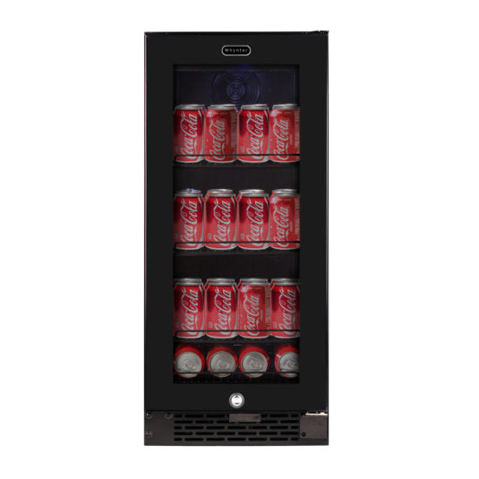 Whynter Built-in Black Glass 80-can capacity 3.4 cu ft. Beverage Refrigerator BBR-801BG - Wine Cooler City