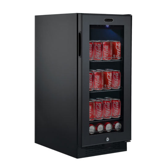 Whynter Built-in Black Glass 80-can capacity 3.4 cu ft. Beverage Refrigerator BBR-801BG - Wine Cooler City