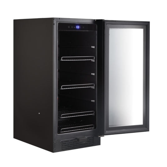 Whynter Built-in Black Glass 80-can capacity 3.4 cu ft. Beverage Refrigerator BBR-801BG - Wine Cooler City