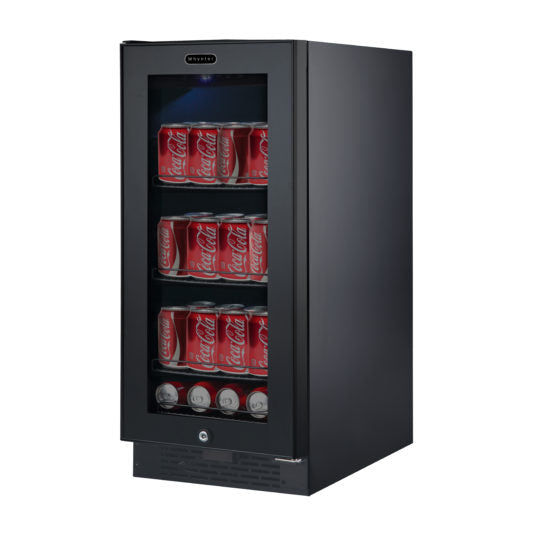 Whynter Built-in Black Glass 80-can capacity 3.4 cu ft. Beverage Refrigerator BBR-801BG - Wine Cooler City