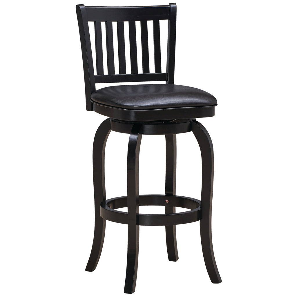 RAM Game Room Backed Barstool Square Seat - Black - BBSTL2 BLK