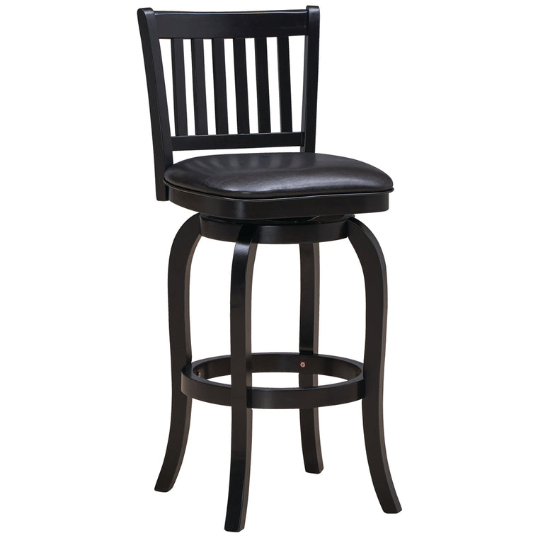 RAM Game Room Backed Barstool Square Seat - Black - BBSTL2 BLK