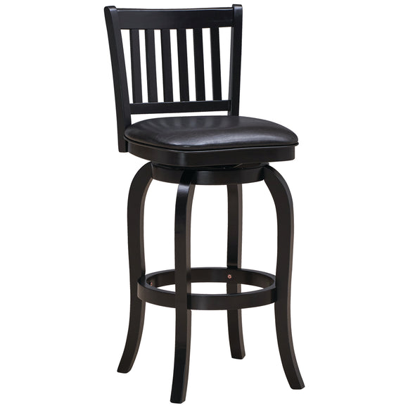 RAM Game Room Backed Barstool Square Seat - Black - BBSTL2 BLK