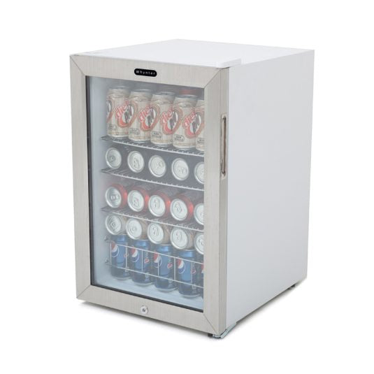 Whynter Beverage Refrigerator With Lock – Stainless Steel 90 Can Capacity BR-091WS - Wine Cooler City