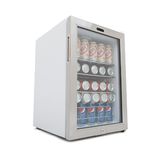 Whynter Beverage Refrigerator With Lock – Stainless Steel 90 Can Capacity BR-091WS - Wine Cooler City