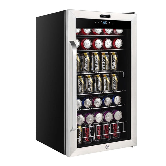 Whynter Freestanding 121 Can Beverage Refrigerator with Digital Control and Internal Fan - BR-1211DS - Wine Cooler City