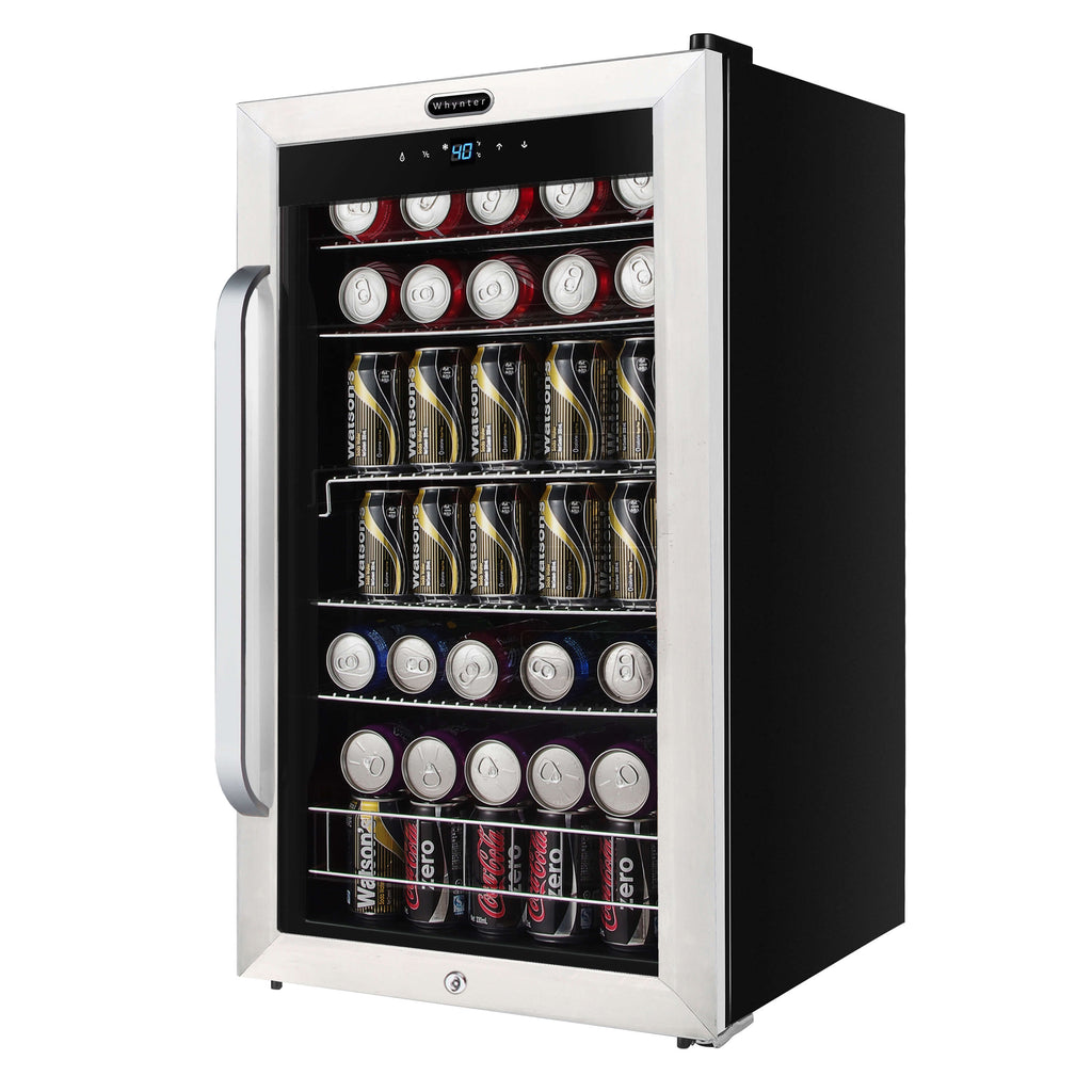 Whynter Freestanding 121 Can Beverage Refrigerator with Digital Control and Internal Fan - BR-1211DS - Wine Cooler City