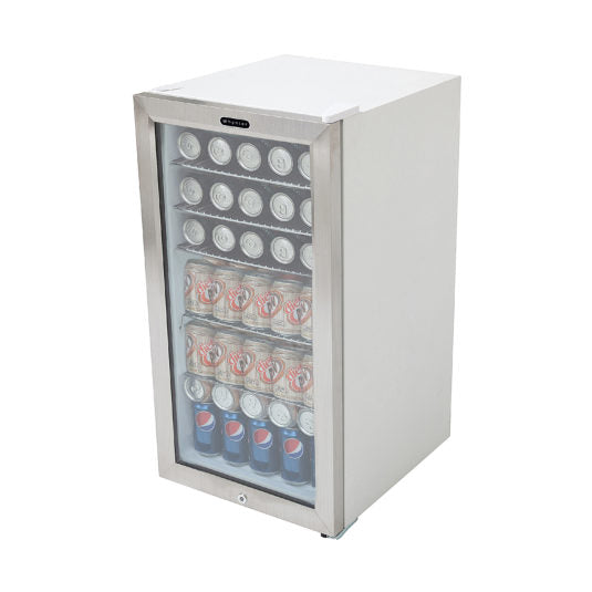 Whynter Beverage Refrigerator With Lock – Stainless Steel 120 Can Capacity BR-128WS - Wine Cooler City