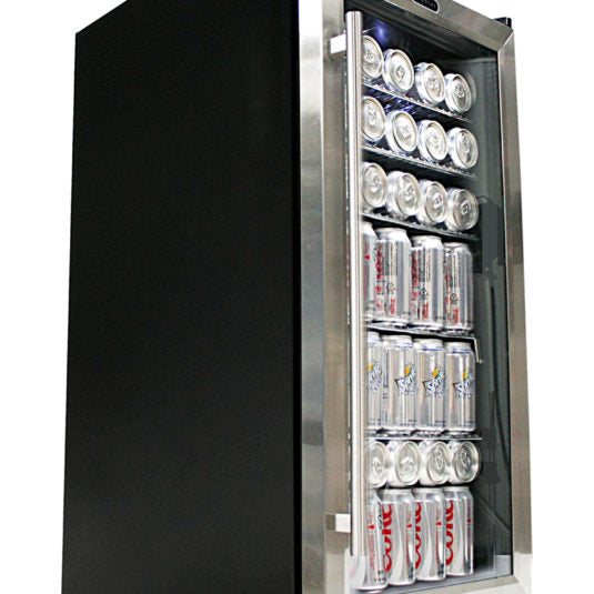 Whynter Beverage Refrigerator with Internal Fan – Stainless Steel 120 Can Capacity BR-130SB - Wine Cooler City