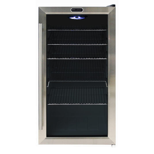 Whynter Beverage Refrigerator with Internal Fan – Stainless Steel 120 Can Capacity BR-130SB - Wine Cooler City