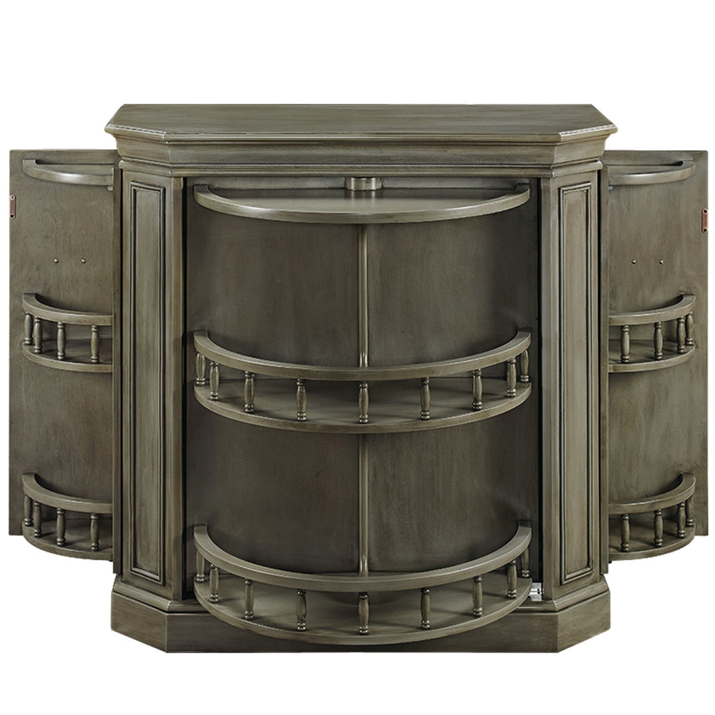 RAM Game Room Bar Cabinet with Spindle Antique White - BRCB1 SL