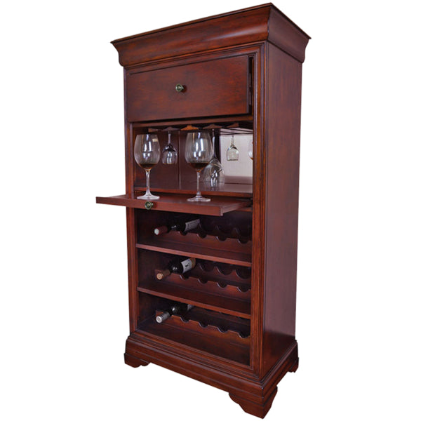 RAM Game Room Bar Cabinet with Wine Rack - English Tudor - BRCB2 ET