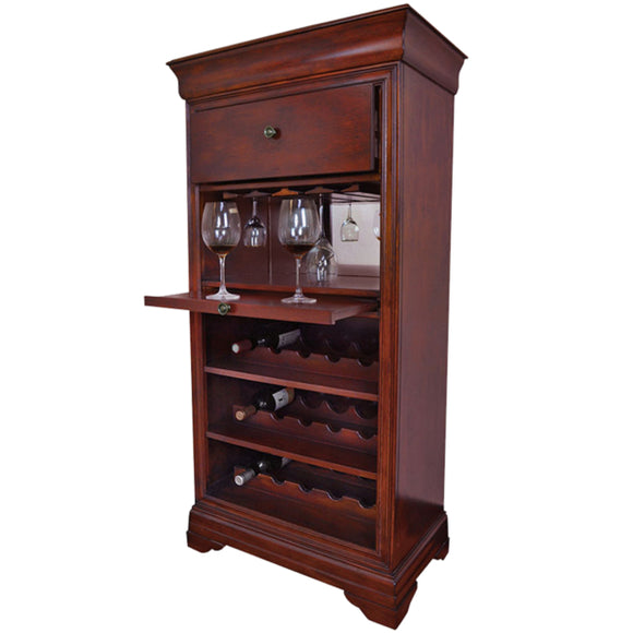 RAM Game Room Bar Cabinet with Wine Rack - English Tudor - BRCB2 ET