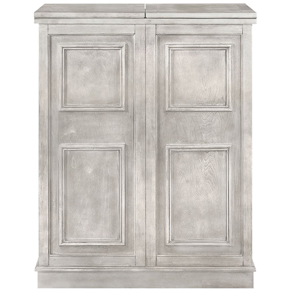 RAM Game Room Portable Folding Bar Cabinet - Antique White - BRCB3 AW