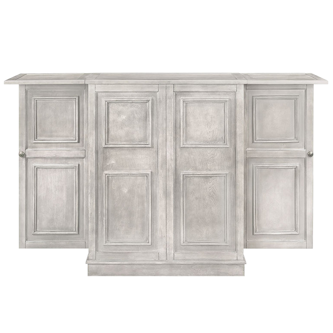 RAM Game Room Portable Folding Bar Cabinet - Antique White - BRCB3 AW