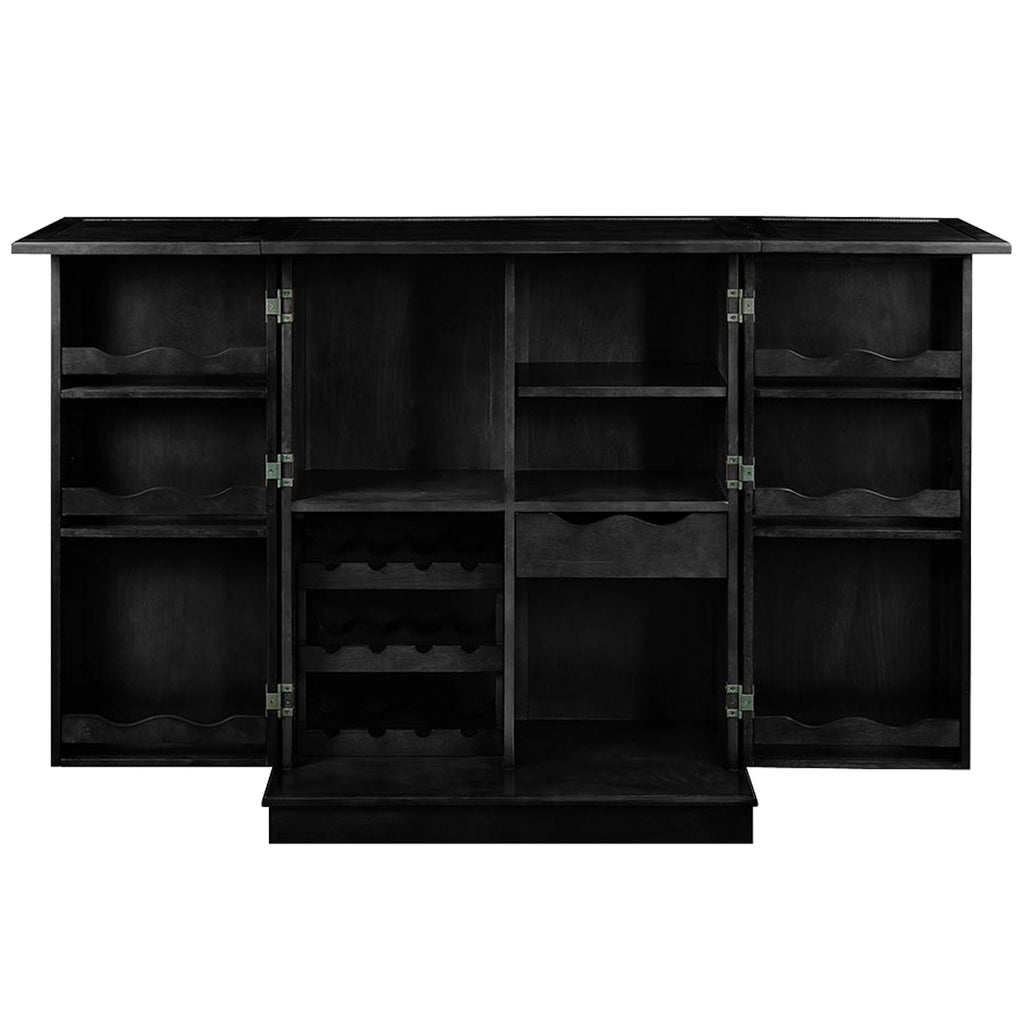 RAM Game Room Portable Folding Bar Cabinet - Black - BRCB3 BLK