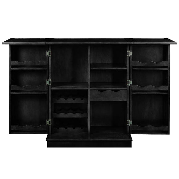 RAM Game Room Portable Folding Bar Cabinet - Black - BRCB3 BLK