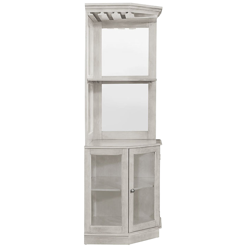RAM Game Room Corner Bar Cabinet - Antique White - BRCB4 AW
