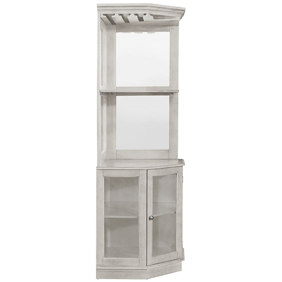 RAM Game Room Corner Bar Cabinet - Antique White - BRCB4 AW