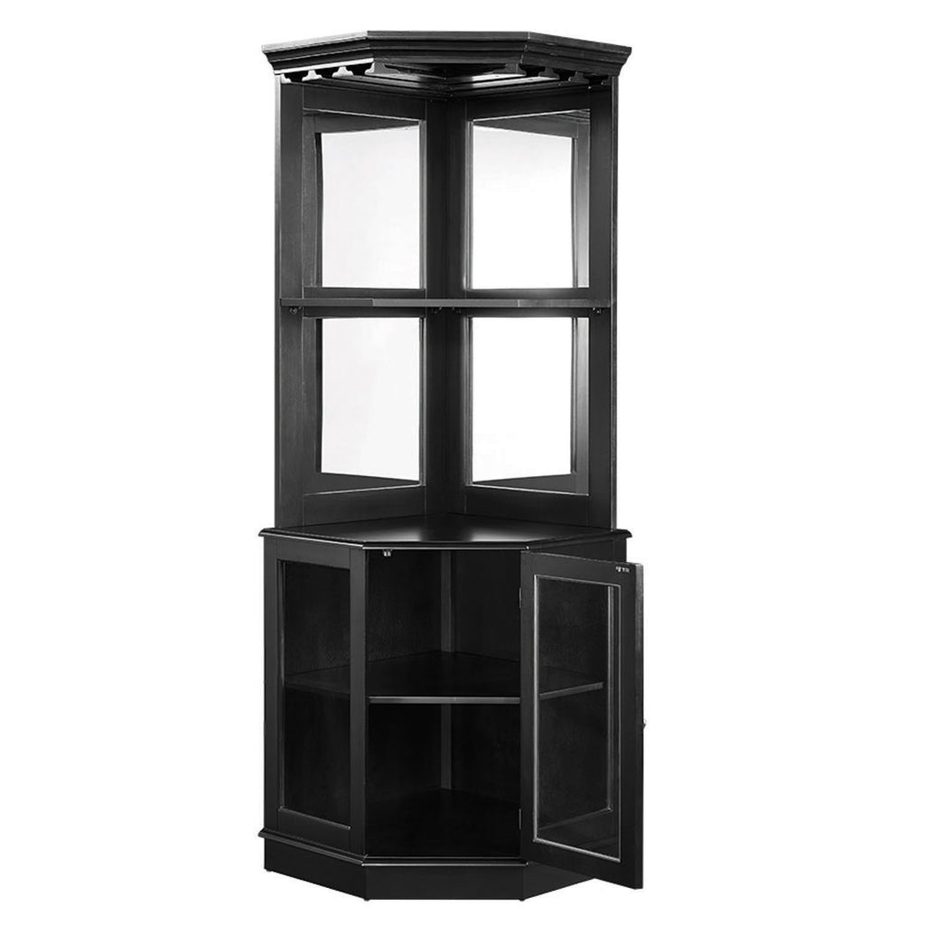 RAM Game Room Corner Bar Cabinet - Black - BRCB4 BLK
