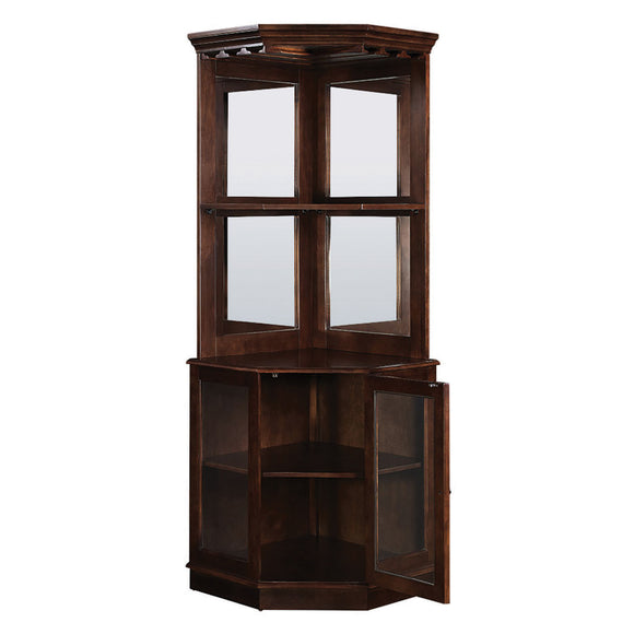 RAM Game Room Corner Bar Cabinet - Cappuccino - BRCB4 CAP