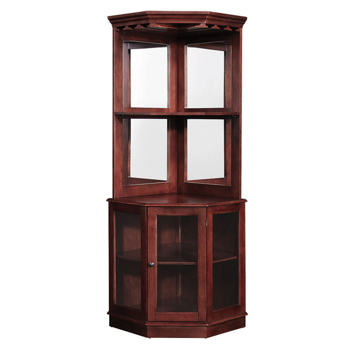 RAM Game Room Corner Bar Cabinet - English Tudor - BRCB4 ET