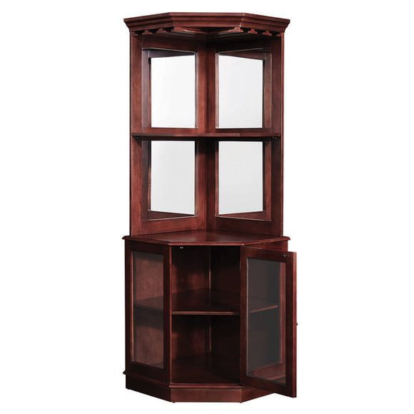 RAM Game Room Corner Bar Cabinet - English Tudor - BRCB4 ET