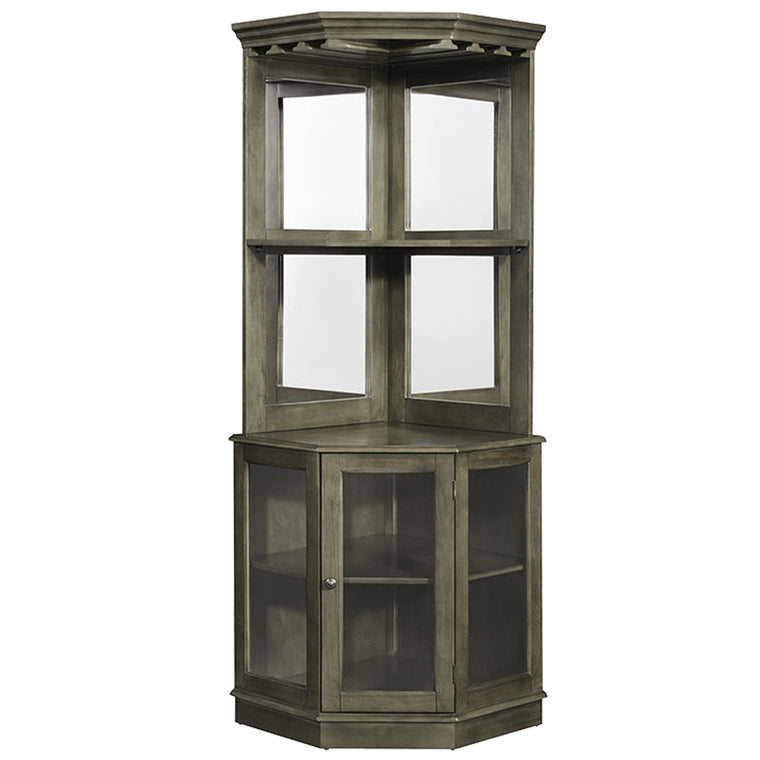 RAM Game Room Corner Bar Cabinet - English Tudor - BRCB4 SL