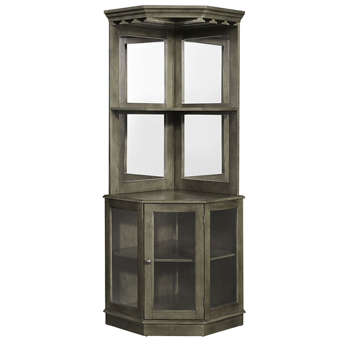 RAM Game Room Corner Bar Cabinet - English Tudor - BRCB4 SL