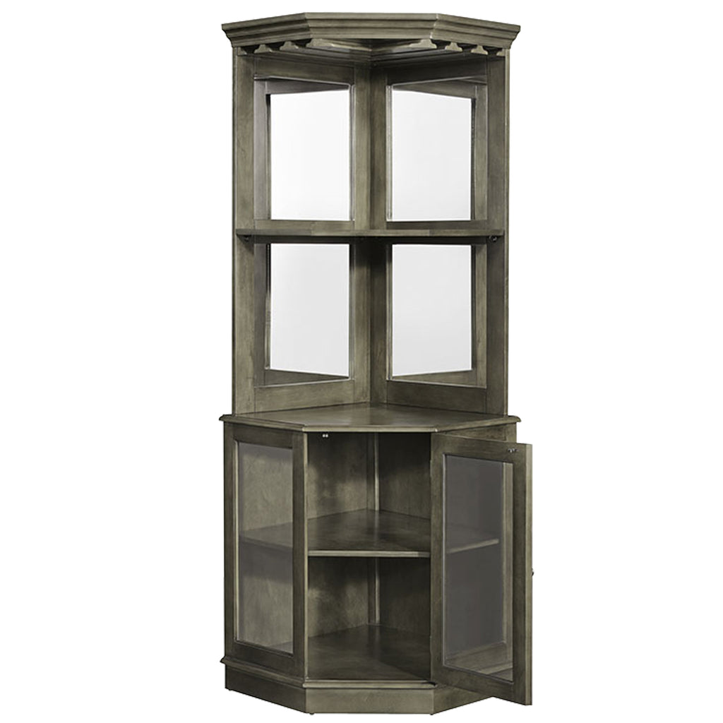 RAM Game Room Corner Bar Cabinet - English Tudor - BRCB4 SL