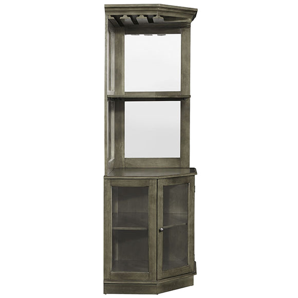 RAM Game Room Corner Bar Cabinet - English Tudor - BRCB4 SL