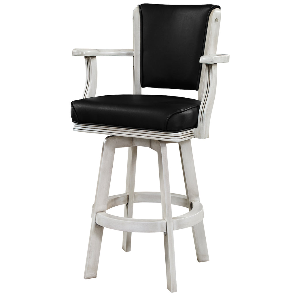 RAM Game Room Swivel Barstools with Arms-Antique White - BSTL2 AW