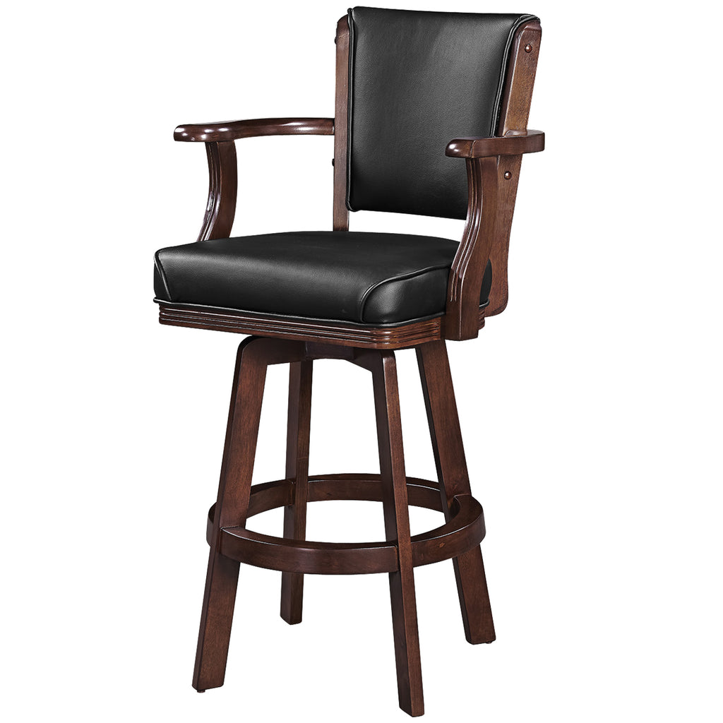 RAM Game Room Backed Barstool Square Seat - Cappuccino - BSTL2 CAP