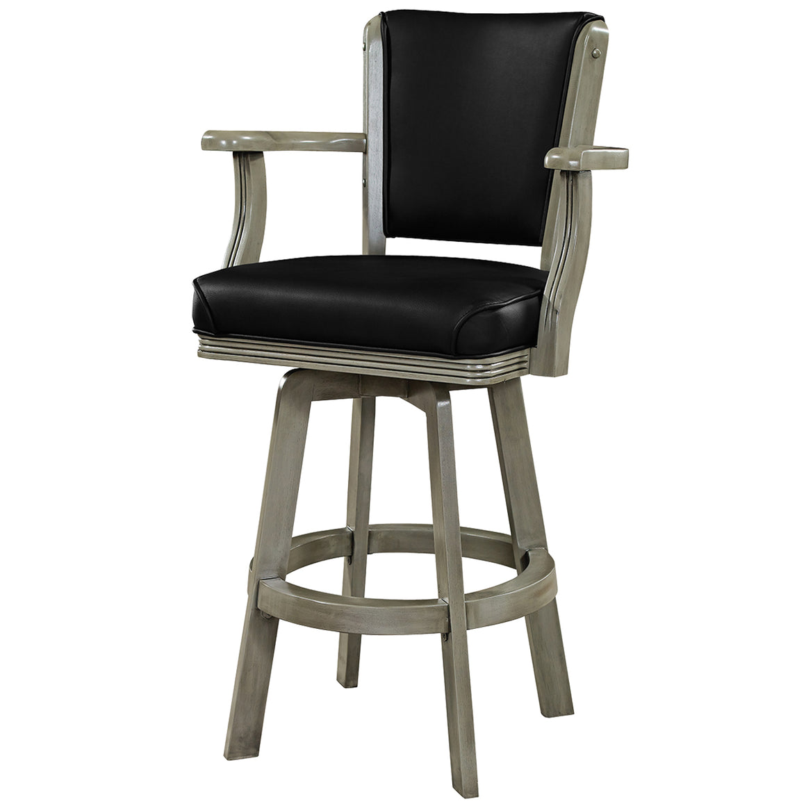 Ram Game Room - Backed Barstool Square Seat - Slate - BSTL2 SL