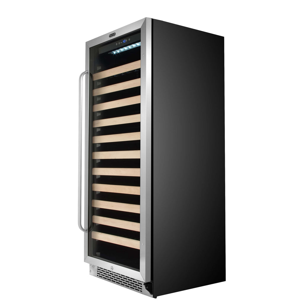Whynter 100 Bottle Built-in Stainless Steel Compressor Wine Refrigerator with Display Rack - BWR-1002SD  and LED display - Wine Cooler City