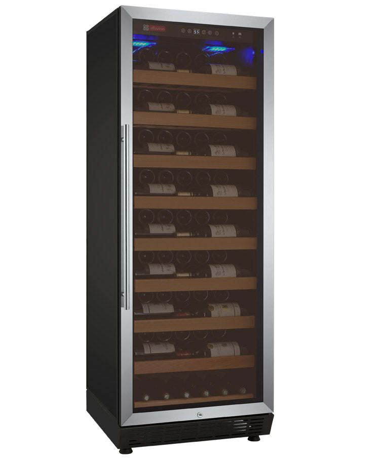 Allavino 24" Wide Vite II Tru-Vino 99 Bottle Single Zone Stainless Steel Right Hinge Wine Refrigerator - YHWR115-1SR20