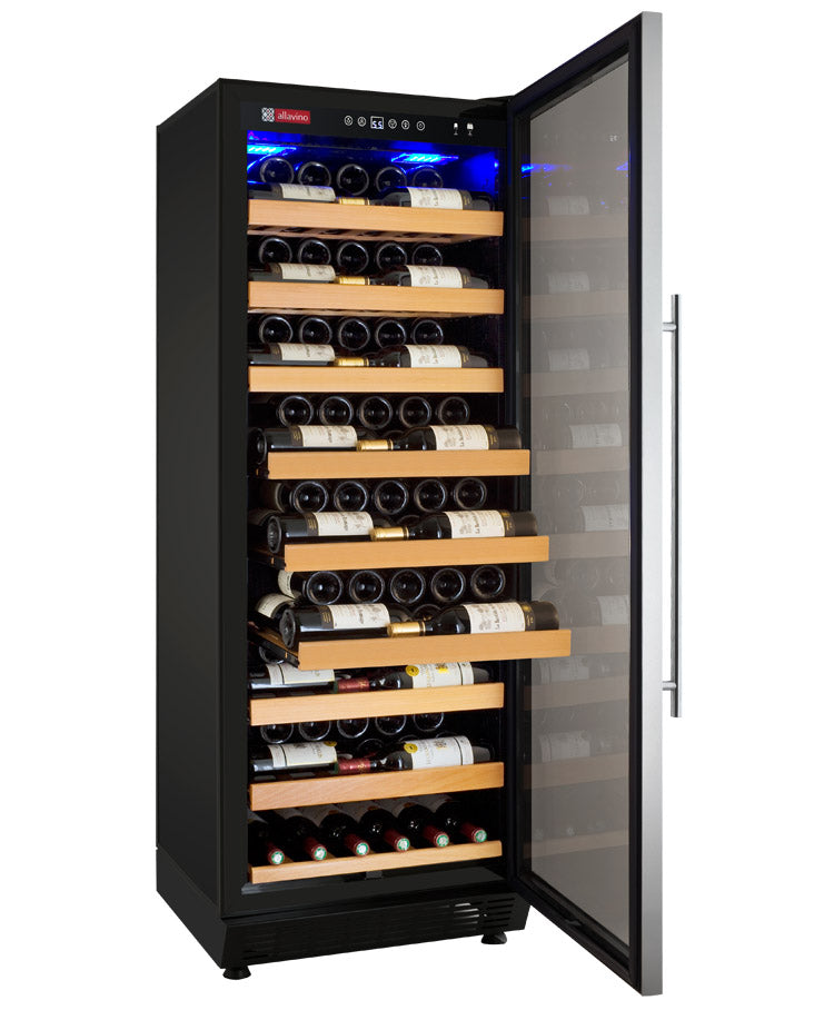 Allavino 24" Wide Vite II Tru-Vino 99 Bottle Single Zone Stainless Steel Right Hinge Wine Refrigerator - YHWR115-1SR20