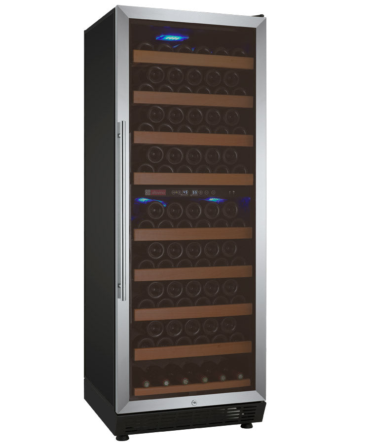 Allavino 24" Wide Vite II Tru-Vino 99 Bottle Dual Zone Stainless Steel Right Hinge Wine Refrigerator - YHWR99-2SR20