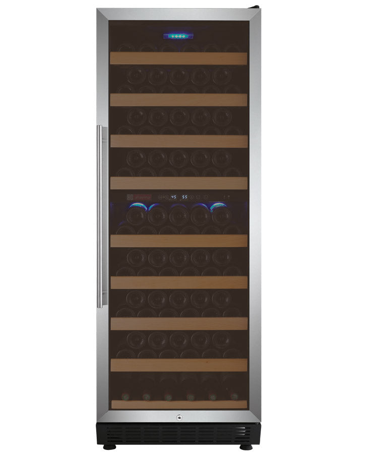 Allavino 24" Wide Vite II Tru-Vino 99 Bottle Dual Zone Stainless Steel Right Hinge Wine Refrigerator - YHWR99-2SR20