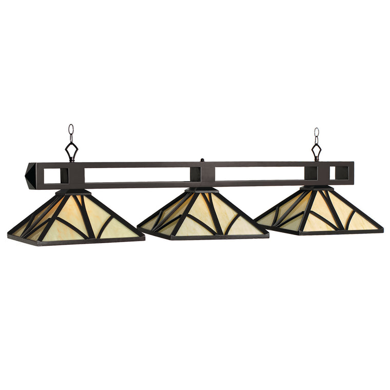 RAM Game Room Chateau - 56" 3LT Billiard Light-Black - CHA-B56 BLK