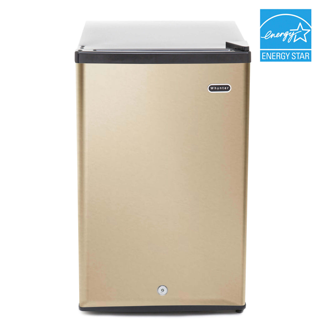 Whynter 2.1 cu.ft Energy Star Upright Freezer with Lock in Rose Gold - CUF-210SSG