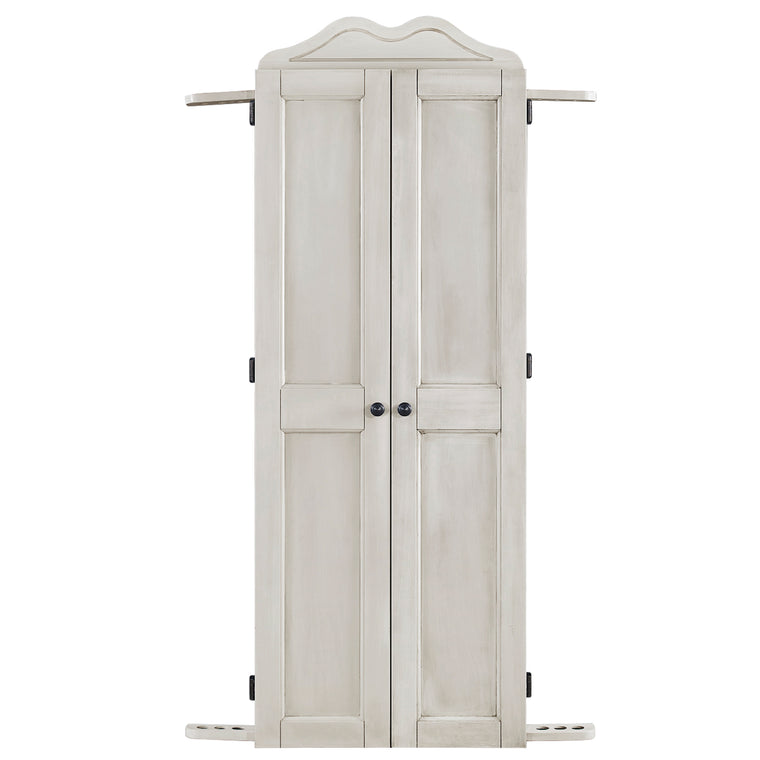 RAM Game Room Dartboard Cabinet Cue Holder - Antique White - DCAB2 AW
