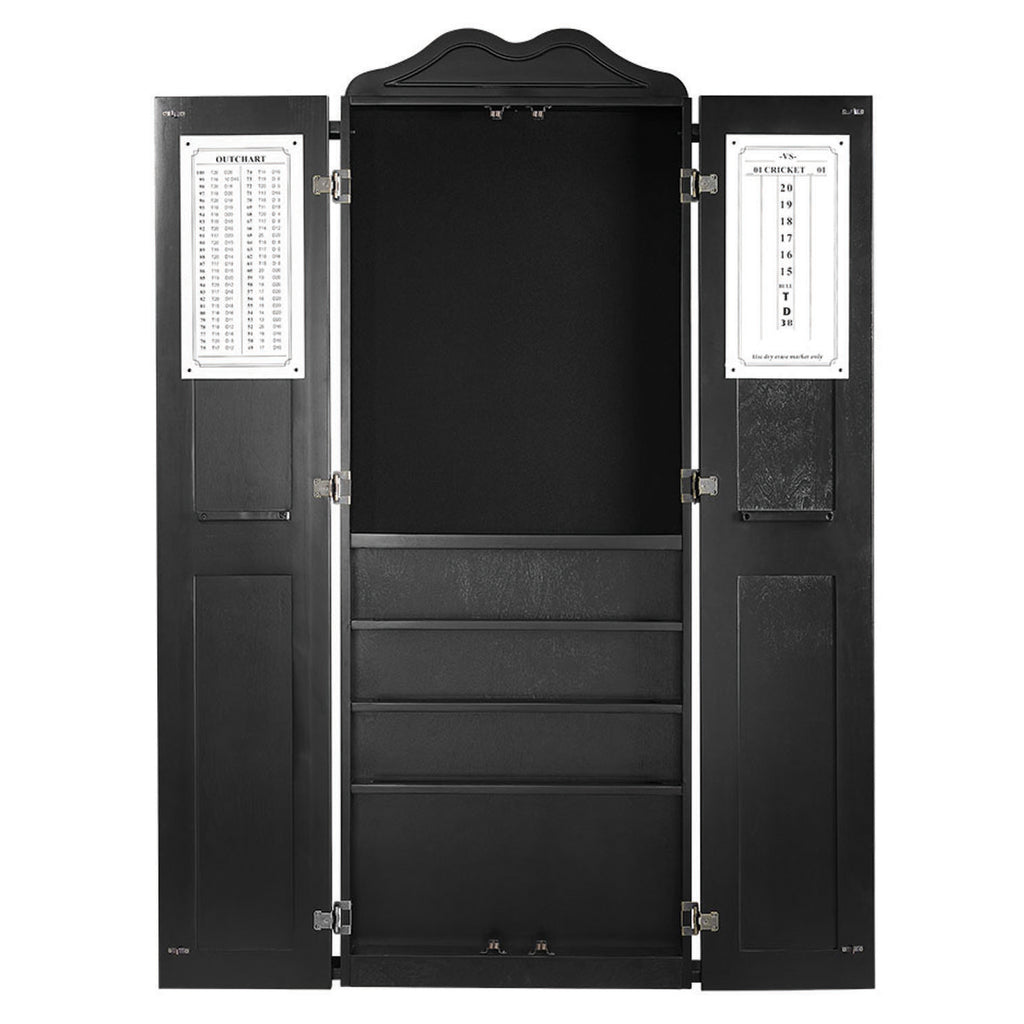 RAM Game Room Dartboard Cabinet Cue Holder - Black - DCAB2 BLK
