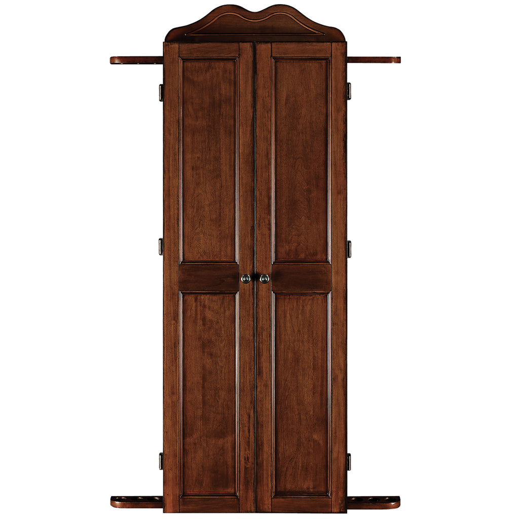 RAM Game Room Dartboard Cabinet Cue Holder - Chestnut - DCAB2 CN