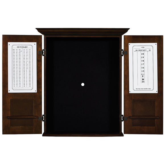 RAM Game Room Dartboard Cabinet Square - Cappuccino - DCAB3 CAP