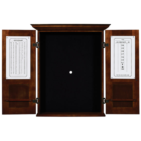 RAM Game Room Dartboard Cabinet Square - Chestnut - DCAB3 CN