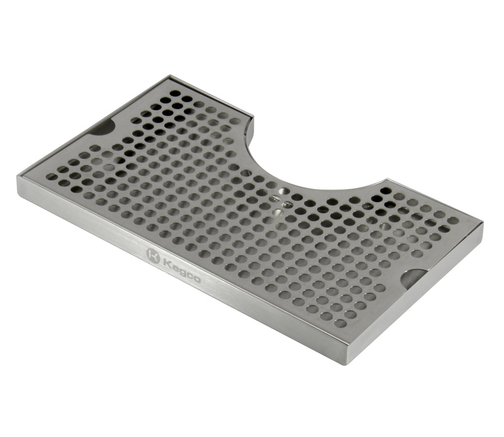 KegcoSurface Mount Drip Tray - 3" Column Cut-Out - SS, No Drain Model:DP-920